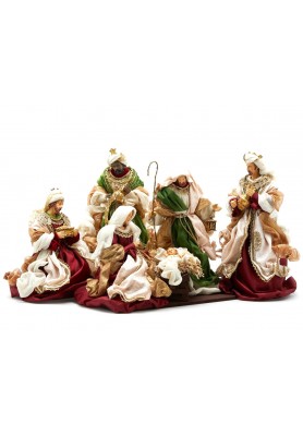 Natività in tessuto King con Re Magi H36 - EDG