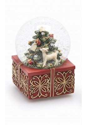 Sfera Acqua Albero con Cerbiatto H14,5 - EDG