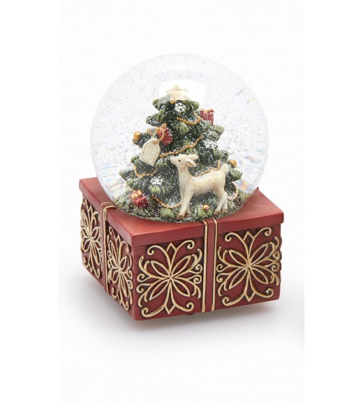 Sfera Acqua Albero con Cerbiatto H14,5 - EDG