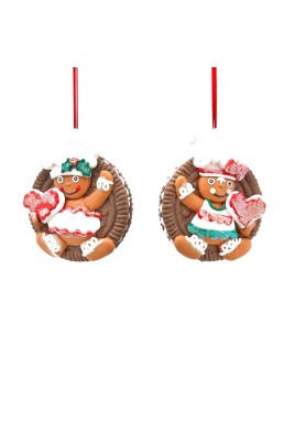 Decoro Biscotto di Marzapane S/2 - Collezione Sweet Christmas - EDG
