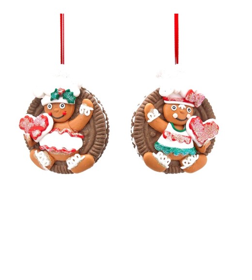 Decoro Biscotto di Marzapane S/2 - Collezione Sweet Christmas - EDG