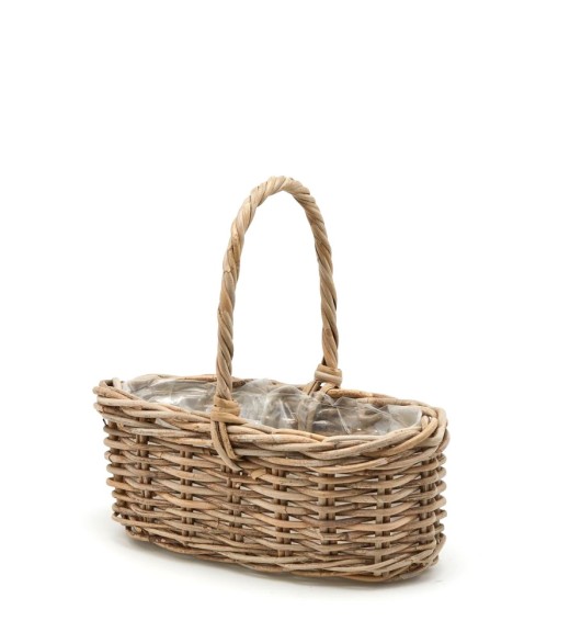 Cesto Rattan Ovale con Manico EDG - Linea Rattan