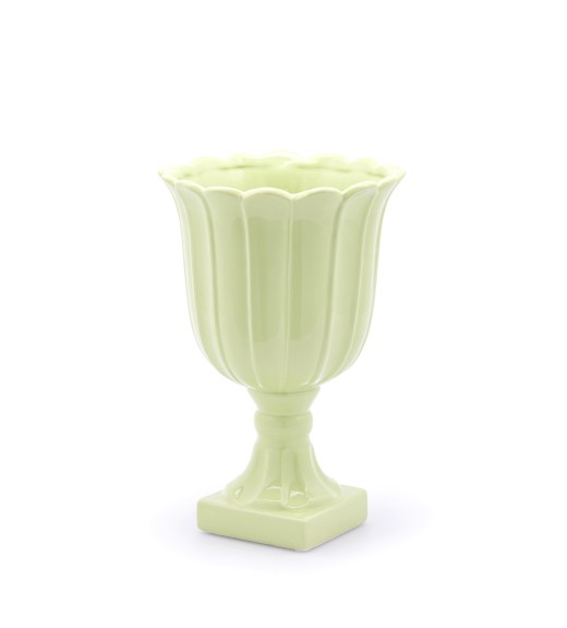 Vaso Tulip Coppa con Piede h35 Verde - EDG 