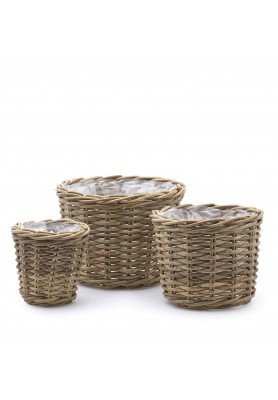 Cesto Rattan Rotondo Grande H25 EDG - Linea Rattan
