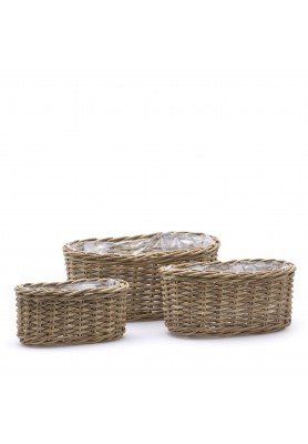 Cesto Rattan Ovale H19 EDG - Linea Rattan