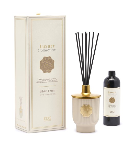Profumatore Bottiglia Luxury Collection 500 ml - Fragranza Fior di Loto Bianco - EDG