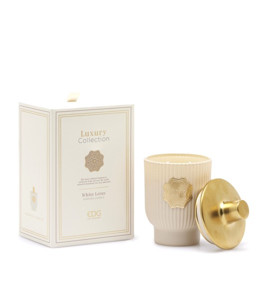Candela Luxury Collection H 16 cm - Fragranza Fior di Loto Bianco - EDG