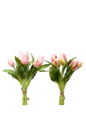 Tulipano Rosa H28 cm Set da 2 Bouquet - EDG 