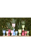 Vaso Tulip Coppa con Piede h35 Verde - EDG 