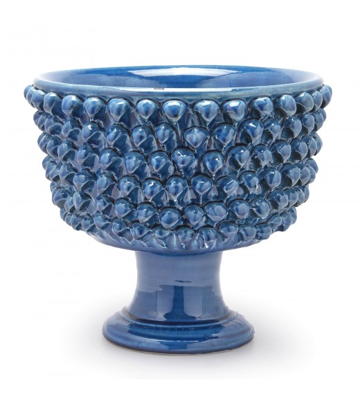 Vaso Fenice Pigna con Piede Blu H31 - EDG  