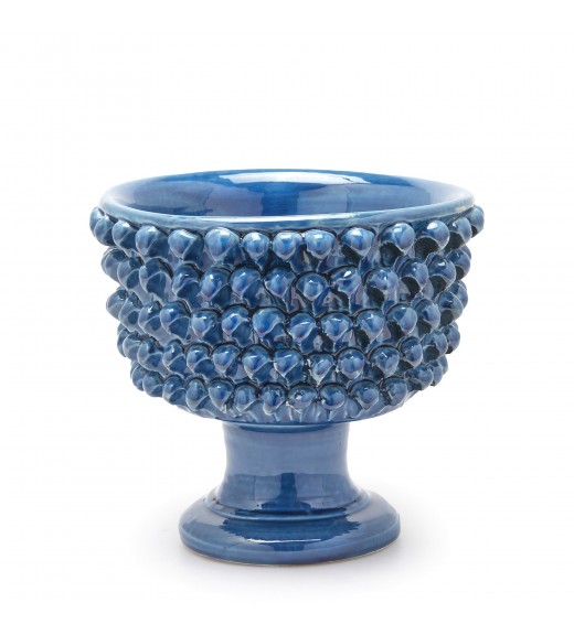 Vaso Fenice Pigna con Piede Blu H24 - EDG  