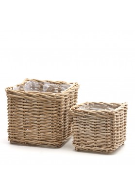 Cesto Rattan Quadrato H19 EDG - Linea Rattan