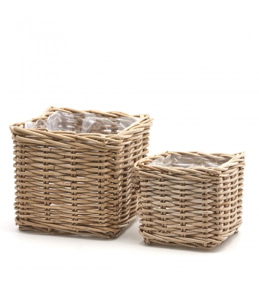 Cesto Rattan Quadrato H25 EDG - Linea Rattan