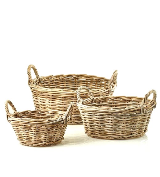 Cesto Rattan Basso Medio D40 EDG - Linea Rattan