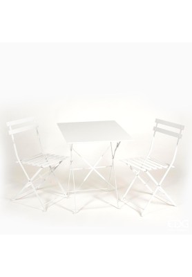 Set Tavolo Metal C/2 Sedie Bianco - EDG 