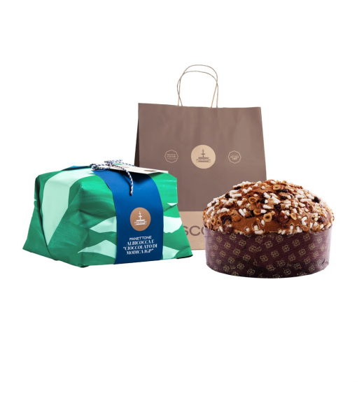 Panettone Artigianale Albicocca e Cioccolato di Modica 1 kg - Fiasconaro
