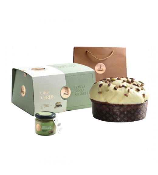 Panettone Artigianale Oro Verde al Pistacchio 1kg - Fiasconaro