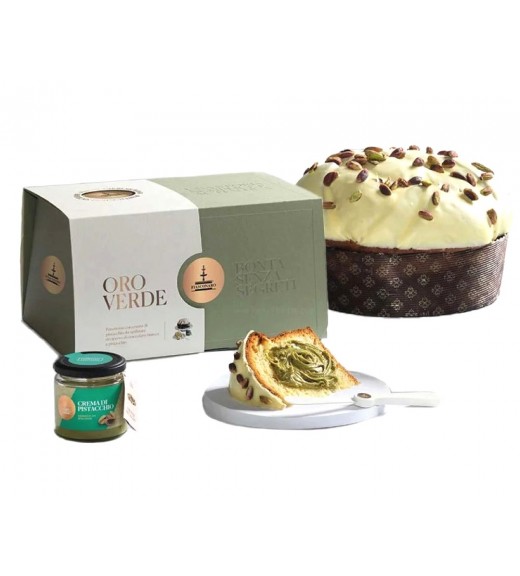 Panettone Artigianale Oro Verde al Pistacchio 1kg - Fiasconaro