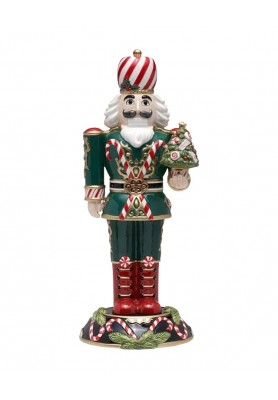 Schiaccianoci in porcellana Sugar Plum King H43 - Collezione Holiday Nutcracker - Fitz and Floyd 
