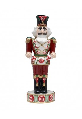 Schiaccianoci in porcellana Sugar Plum Prince H43 - Collezione Holiday Nutcracker -  Fitz and Floyd 