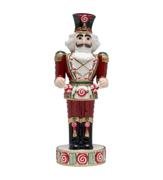 Schiaccianoci in porcellana Sugar Plum Prince H43 - Collezione Holiday Nutcracker -  Fitz and Floyd 