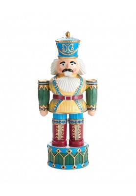 Soldatino Schiaccianoci in porcellana Winter Whimsy Soldier H37 - Collezione Holiday Nutcracker - Fitz and Floyd 