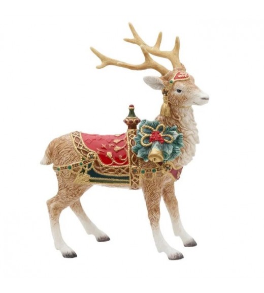 Cervo in porcellana H43 - Collezione Noel Holiday - Fitz and Floyd 