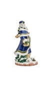 Babbo Natale in porcellana Grand Santa H49 - Collezione Telluride Blue - Fitz and Floyd 