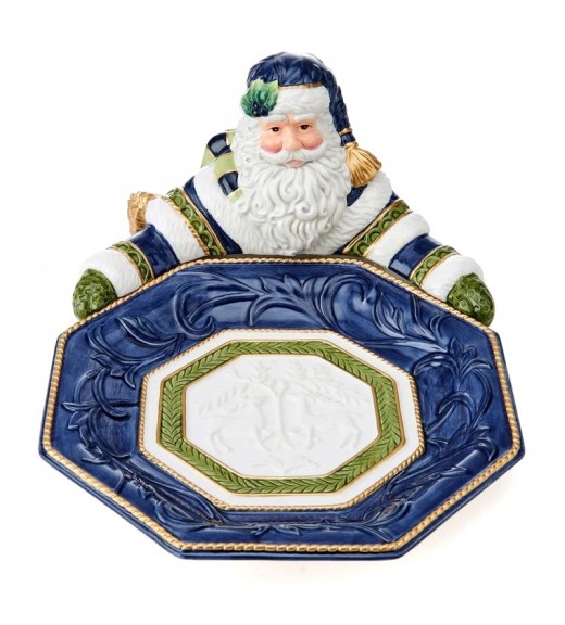 Centrotavola Babbo Natale - Collezione Telluride Blue - Fitz and Floyd 