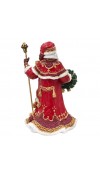 Babbo Natale in porcellana con Ghirlanda H33 - Collezione Noel Holiday - Fitz and Floyd 