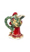 Brocca Babbo Natale in porcellana con Ghirlanda H32 - Collezione Noel Holiday - Fitz and Floyd 