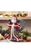 Brocca Babbo Natale in porcellana con Ghirlanda H32 - Collezione Noel Holiday - Fitz and Floyd 