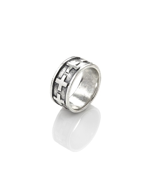 Anello Fascia Croci mis.26 - Collezione Uomo - Giovanni Raspini