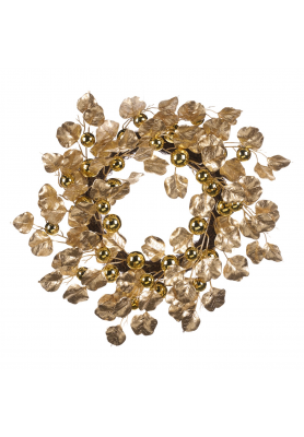 Ghirlanda Gold Foglie Metall Ball  D56 - Goodwill