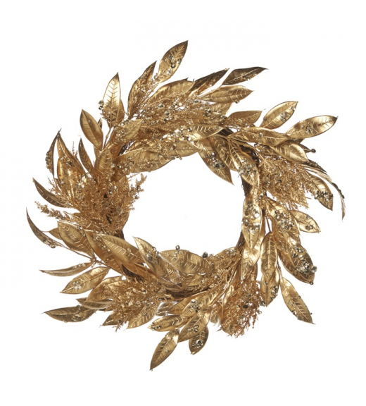 Ghirlanda Gold Foglie Glitter D48 - Goodwill