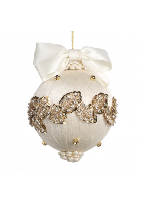 Decoro Palla Gioiello con fiocco - Collezione The Golden Nutcracker - Goodwill