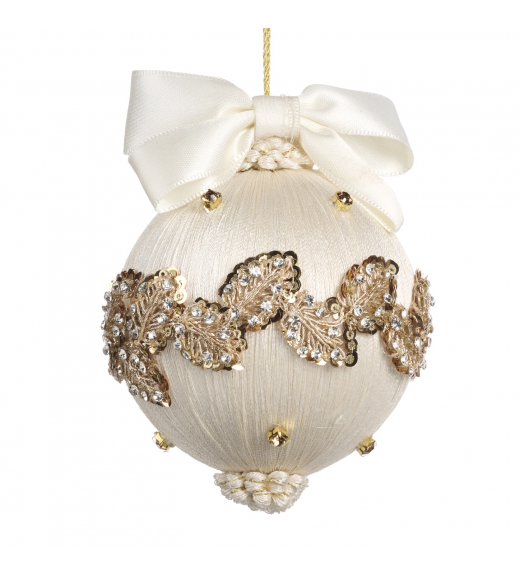Decoro Palla Gioiello con fiocco - Collezione The Golden Nutcracker - Goodwill