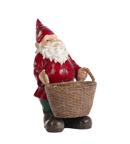 Decoro Gnomo con cestino H30 - Collezione Enchanted Forest - Goodwill
