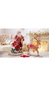 Babbo Natale in porcellana con Animali H48 - Collezione Town and Country - Fitz and Floyd 