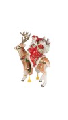 Babbo Natale in porcellana con Renna H42 - Collezione Cardinal Christmas - Fitz and Floyd 