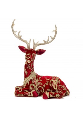 Renna in velluto seduta H49 - Lamart Noel