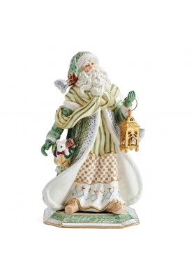 Babbo Natale in porcellana con Lanterna H34 - Collezione Gregorian Studio - Fitz and Floyd 