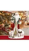 Babbo Natale in porcellana con Animali H47 - Collezione Woodland Holiday - Fitz and Floyd 