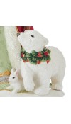 Babbo Natale in porcellana con Animali H47 - Collezione Woodland Holiday - Fitz and Floyd 