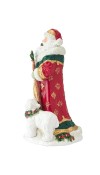Babbo Natale in porcellana con Animali H47 - Collezione Woodland Holiday - Fitz and Floyd 