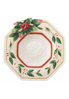 Centrotavola Ciotola in porcellana 30cm - Collezione Woodland Holiday - Fitz and Floyd 