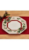Centrotavola Piatto in porcellana 35cm - Collezione Woodland Holiday - Fitz and Floyd 