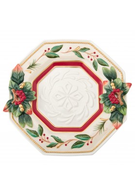 Centrotavola Piatto in porcellana 35cm - Collezione Woodland Holiday - Fitz and Floyd 