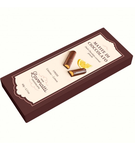 Scatola Matite di Cioccolato Fondente e Limone delle Cinque Terre 3 pz. - Lavoratti 1938