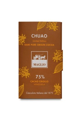 Tavoletta Cioccolato Fondente Cacao Criollo Chuao 75% - Linea Pure Origin - Cioccolato Maglio 